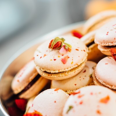 Strawberry Macarons